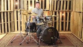 Video thumbnail for PDP 20th Anniversary Gloss Black on Matte Black Drum Set - 22,10,12,16 by The Drum Shop - Portland, Maine
