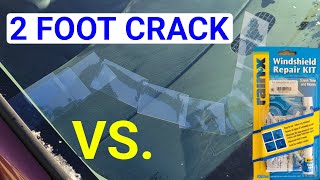 RAIN-X WINDSHIELD REPAIR KIT – Does It Work On A 2 FOOT CRACK? (1 Week Results)