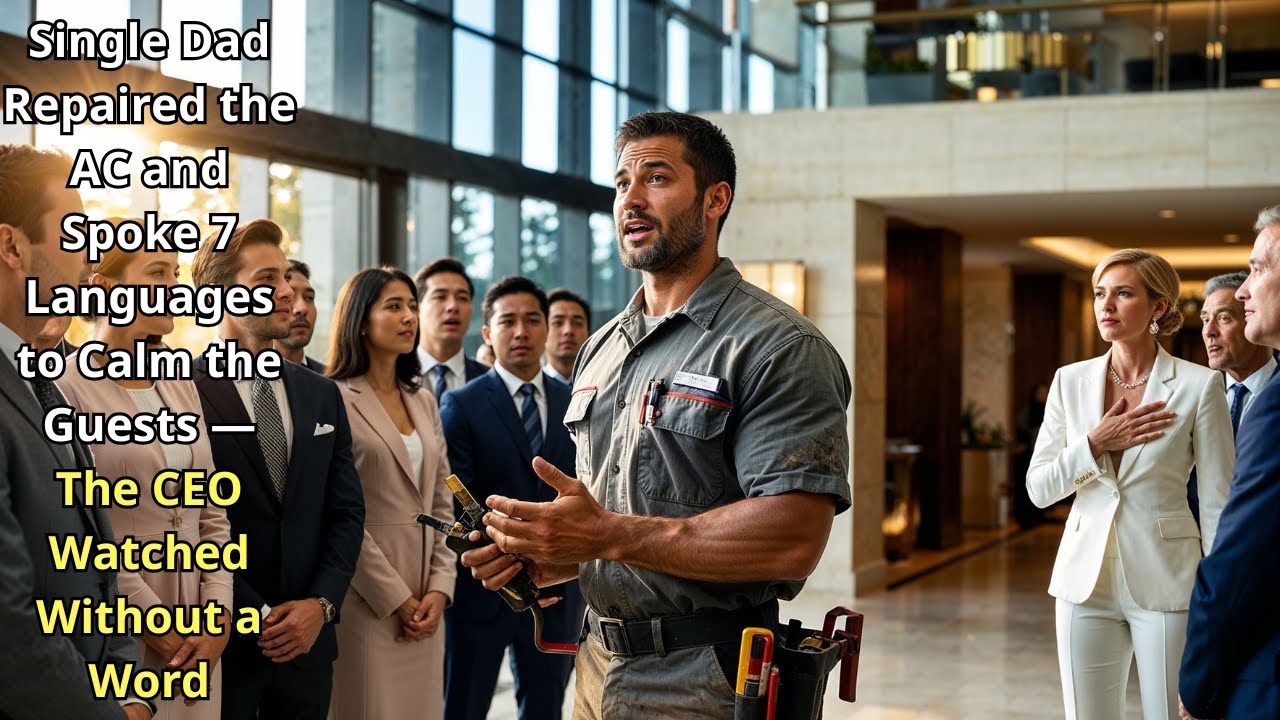 Single Dad Repaired the AC and Spoke 7 Languages to Calm the Guests — The CEO Watched Without a Word