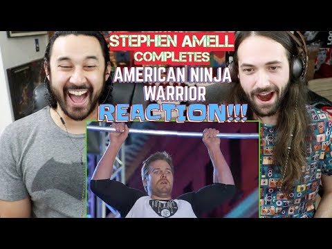 STEPHEN AMELL Completes AMERICAN NINJA WARRIOR - REACTION!!!
