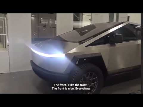 A look at the latest Tesla Cybertruck at Giga Texas