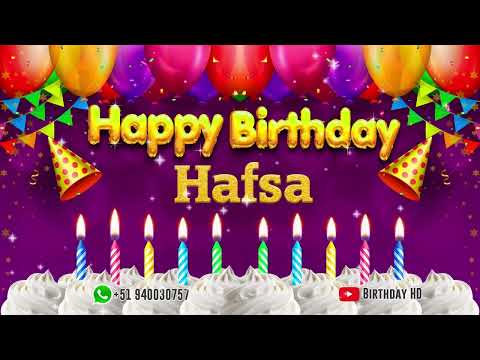Hafsa Happy birthday To You - Happy Birthday song name Hafsa 🎁