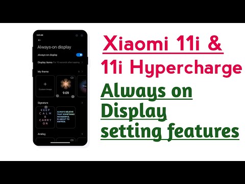 Xiaomi 11i & 11i Hypercharge Always on Display setting features