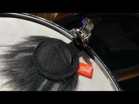 MR. MUFF MINIMUFF ROHEMA drum dampener. (Raw audio)