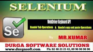 Selenium || WebDriver Keyboard API Handel Tab Operations and Handel copy and paste Operations