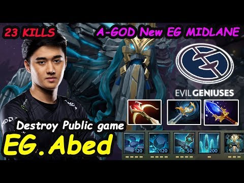 EG Abed - [Tiny] A-GOD New EG MIDLANE Destroy Public Game No Mercy Dota 2 7.22 Gameplay