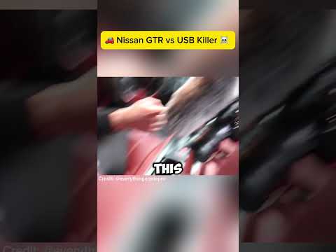 Can a Nissan GTR survive a USB Killer? (Credit: @EverythingApplePro) #cars #ai #tech #apple 