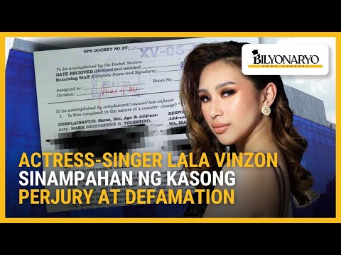 Actress-singer Lala Vinzon sinampahan ng kasong perjury at defamation | Agenda Weekend