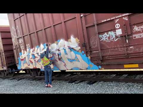 RAW Audio / Video - KEEP6 (Instagram @KillaKeep) Train Graffiti Video - Stompdown Killaz