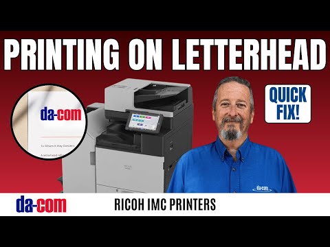 How to Print Letterhead on a Ricoh IM C Series-COPIER RENTAL MALAYSIA