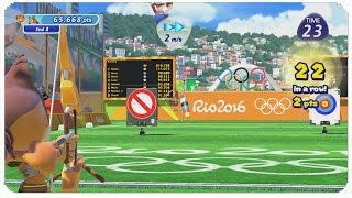Mario & Sonic at the Rio 2016 Olympic Games (Wii U) - Archery All Characters Gameplay