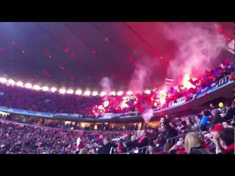 Bayern vs. Basel 13.03.2012 Pyro Basel Fans