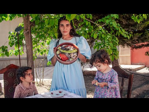 Qədim Azərbaycan Yeməyi - Bozpört. Gənc ailənin Kənd Həyatı