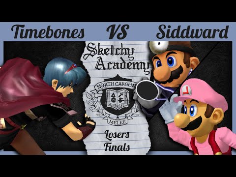 Timebones (Marth) vs. Siddward (Luigi/Doctor Mario) - Top 8 (Losers Final) - Sketchy Academy XVII