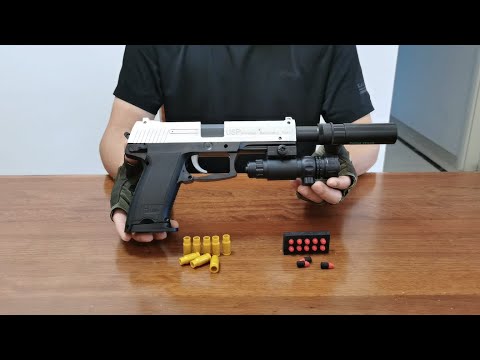 USP Shell Ejection Soft Bullet Toy Gun Unboxing 2022