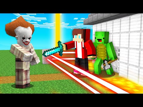 JJ & Mikey Minecraft - PENNYWISE CLOWN vs Security House in Minecraft Maizen JJ and Mikey