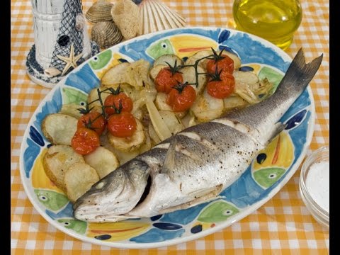 Brancin u pećnici s mladim krumpirom i mini rajčicama - Fini Recepti