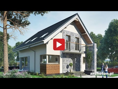 Projekt domu Leon - archeton.pl - z użytkowym poddaszem 143,3 m2