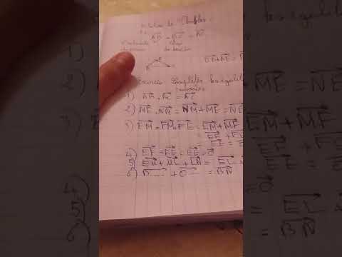 EXERCICE 1:VECTEURS ET TRANSLATION EN APPLIQUANT /RELATION DE CHASLES