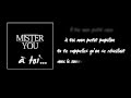 [Lyrics video] Mister You - À toi... 