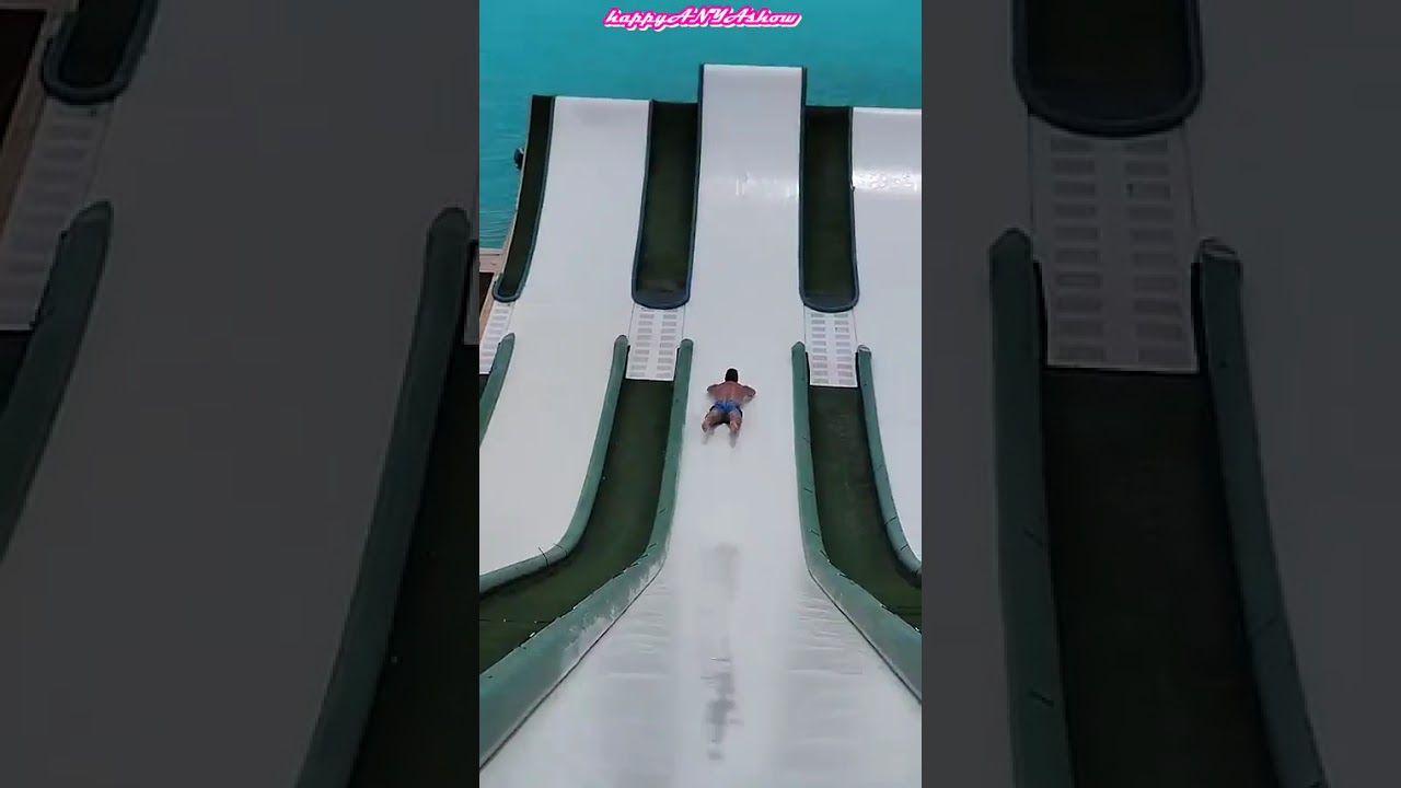 When it's cold water in Water park 😱🫣😅😁  #challenge   #bluetree   #pool   #flip             Man