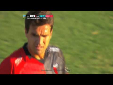Remate de Ramírez. San Lorenzo 2 - Colón 0. Primera División. Fecha 1. 2015. FPT