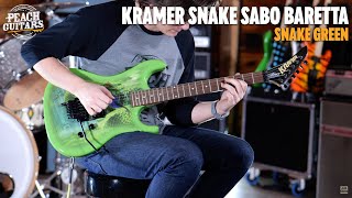 Video thumbnail for No Talking...Just Tones | Kramer Snake Sabo Baretta Green by Peach Guitars