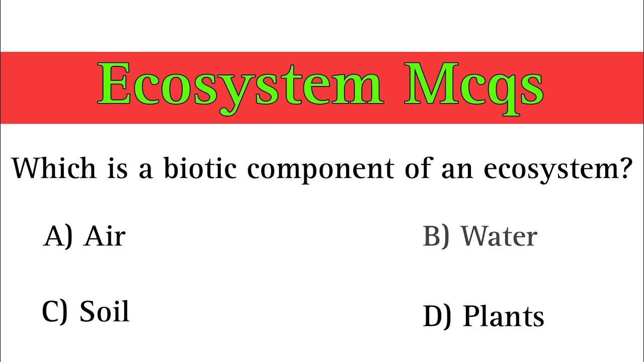 Ecosystem MCQ | ecosystem class 12 mcq | ecology mcq
