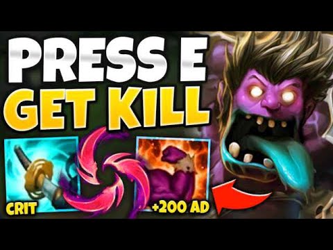 WTF?! FULL CRIT MUNDO KILLS YOU IN 1 SECOND! (E GIVES +200 AD) - League of Legends
