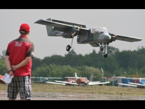 GIANT 38% SCALE OV -10 BRONCO STEVE HOLLAND AT BLACKBUSHE RC MODEL AIRSHOW - 2014