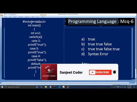 6 Programming Language MCQ 6