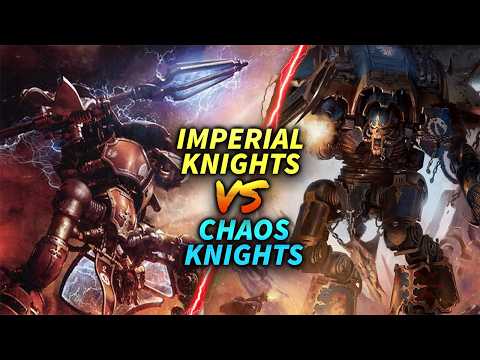 Chaos Knights vs Imperial Knights #warhammer40k #battlereport