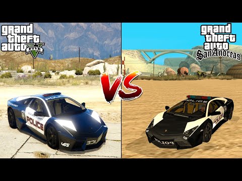 GTA 5 LAMBORGHINI POLICE CAR VS GTA SAN ANDREAS LAMBORGHINI POLICE CAR - WHICH IS BEST?