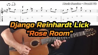 Rose Room Django Reinhardt F Lick - Gypsy Jazz Guitar Lesson - Manouche Tutorial Free Tab