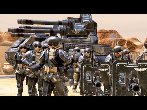 Imperial Guard Artillery vs Chaos Legions - Astartes Mod | Warhammer 40K: Dawn of War 2: Retribution