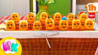 One Potato, Two Potatoes 🥔 Potato Man Cartoon for Kids | HeyKids Nursery Rhymes