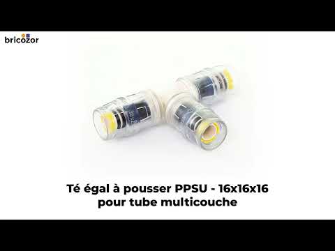 Té égal à pousser - pour tubes multicouches - PPSU MULTITUBO
