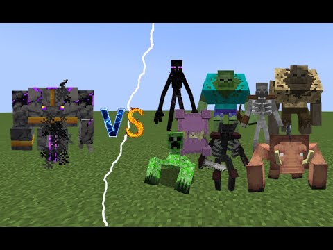 Obsidian Golem(Golemania) Vs Every Mutant Monsters(Mutant More Updated) - Minecraft Mobs Battle