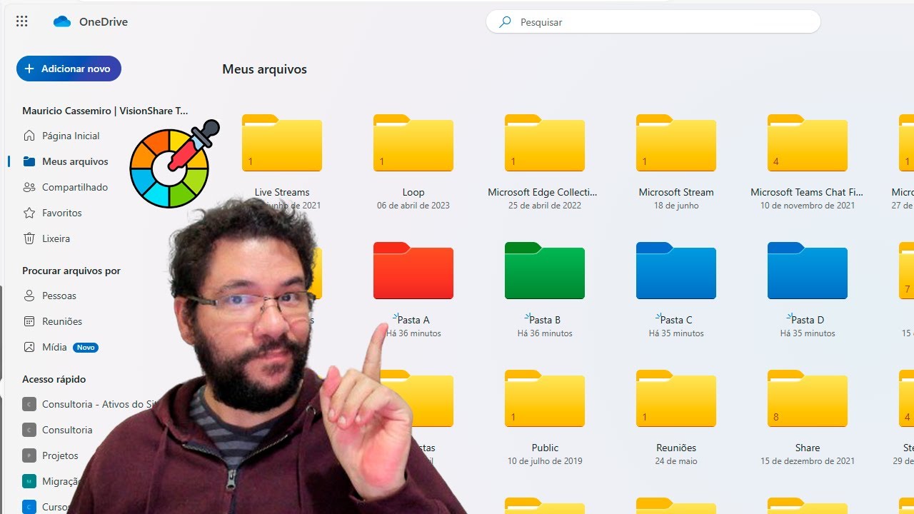 Pastas coloridas para OneDrive, OneDrive for Business e SharePoint da Microsoft