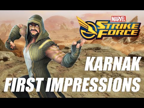 Karnak Rank up, First Impressions & Gameplay - Marvel Strike Force