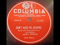Don't Make Me Ashamed - Marty Robbins - 78rpm
