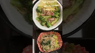 ◯ベーコンとブロッコリーの混ぜ糖質麺（糖質0.8g   76kcal）　◯市販の塩枝豆100g（糖質4g    142kcal）ご馳走様です！