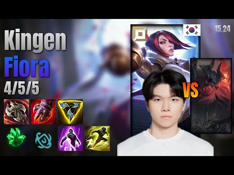 Kingen Top Fiora vs Aatrox lol KR solo rank Full Game 15.24 | 킹겐 피오라 vs 아트록스