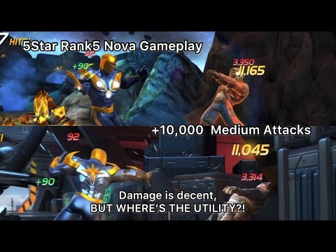 Pre-Buff Max Rank Nova Gameplay! Marvel Contest of Champions