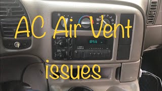 Astro Van AC only comes out of defrost vents