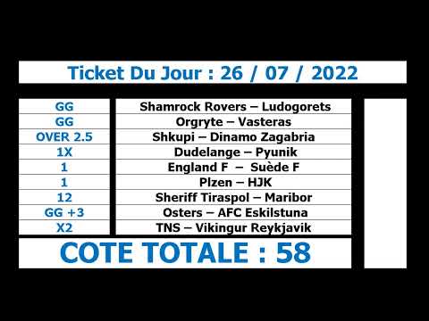 Football Score exact aujourd’hui Mardi : 26 / 07 / 2022 #pronostic #football #pronosticfoot