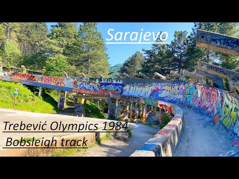 Bosnia and Herzegovina - Sarajevo bobsleigh track complete walk