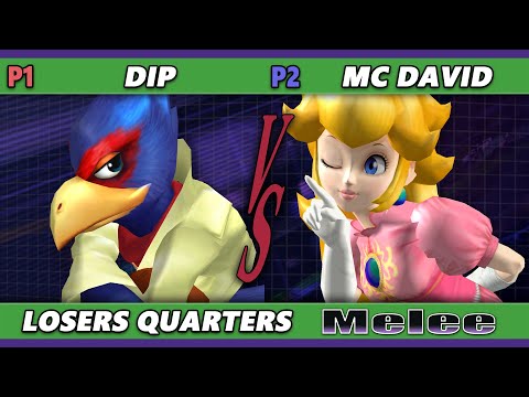 S@X 458 Losers Quarters - DIP (Falco) Vs. MC David (Peach) Smash Melee - SSBM