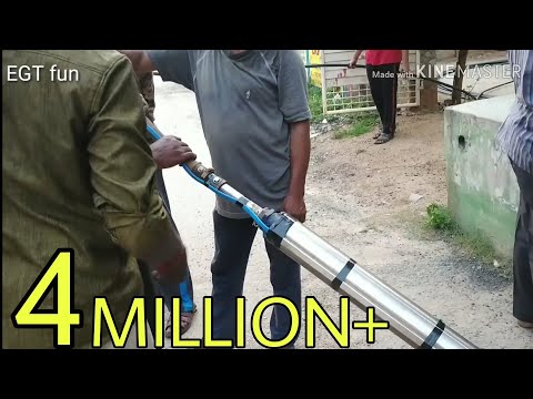 TEXMO Submersible water pump fitting in borewell || Submersible pump installation at HOME easily💦