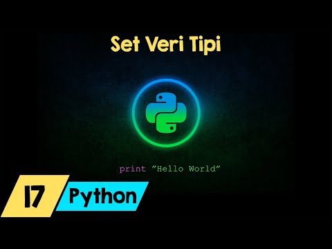 Python Dersleri 17 - Set Veri Tipi
